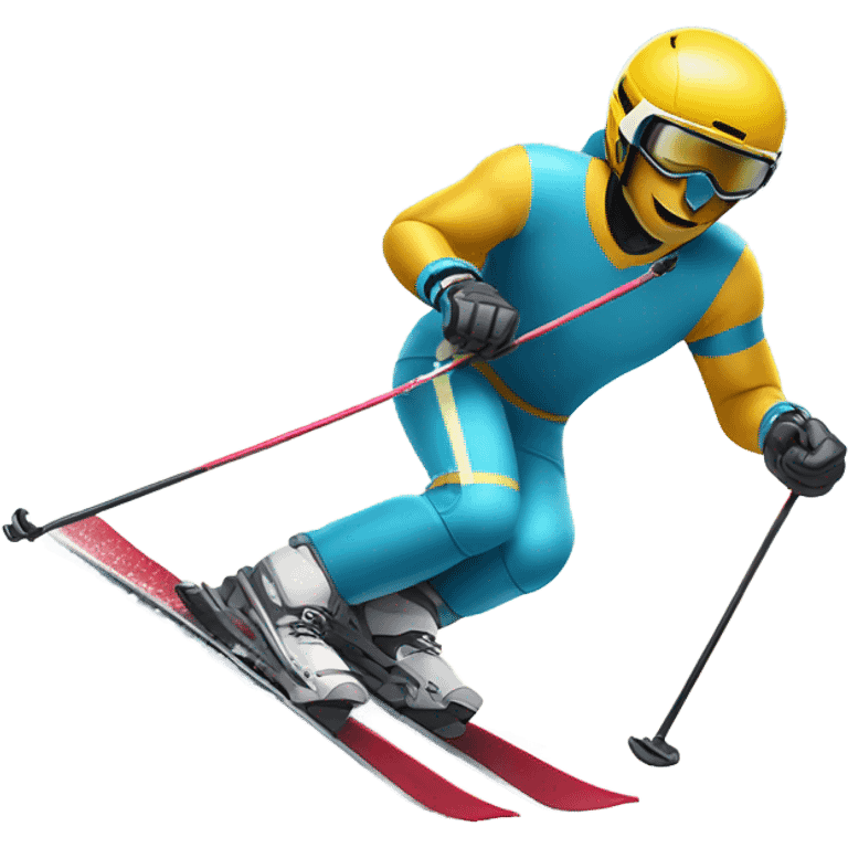 Football player downhill skiing emoji