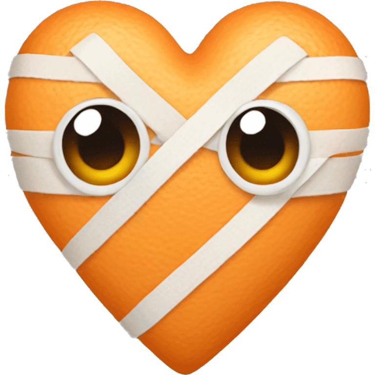 light orange heart with bandages emoji