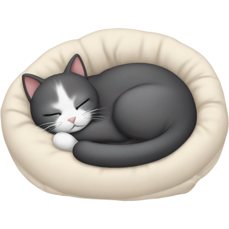 cat sleeping in a bed emoji