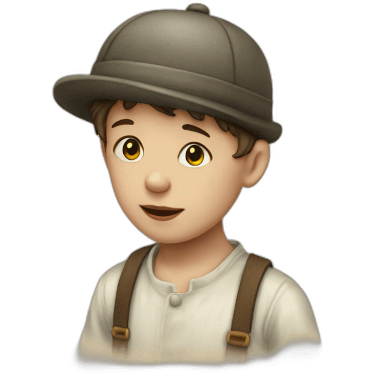 Victorian-Era-poor-factory-worker-kid-flat-cap-dirty emoji