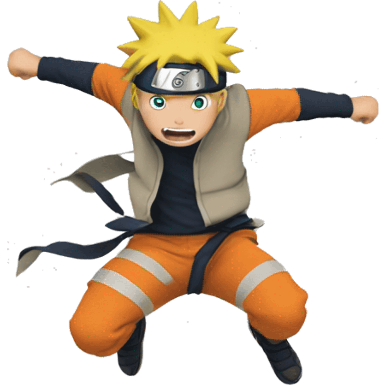 Naruto jumping emoji