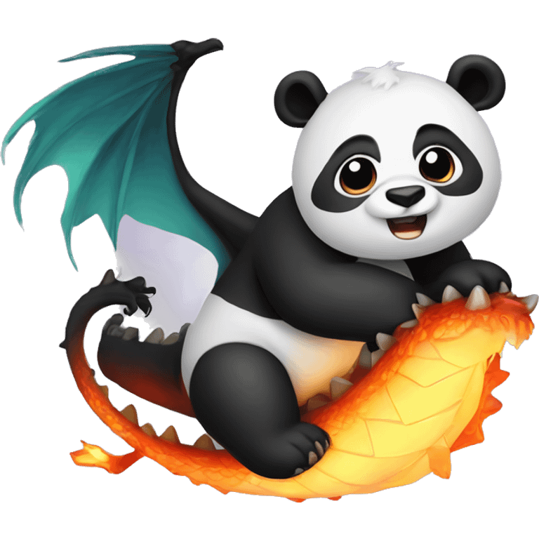 panda on a dragon emoji