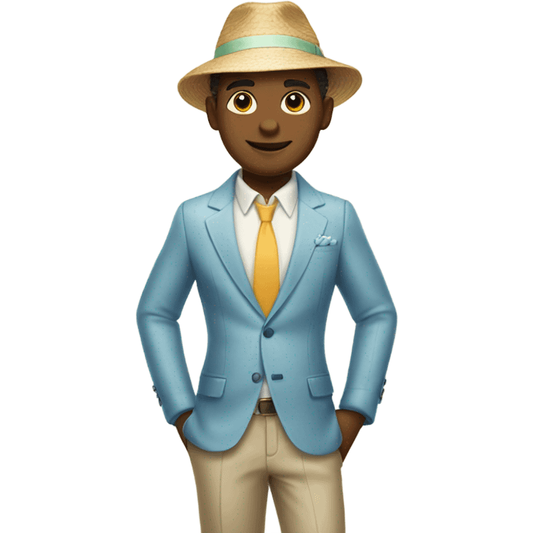 dapper boy in beach attire emoji