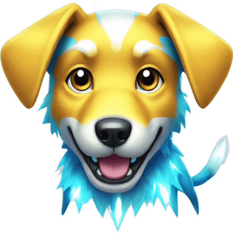 Colorful Shiny Electric Dog Pokémon emoji