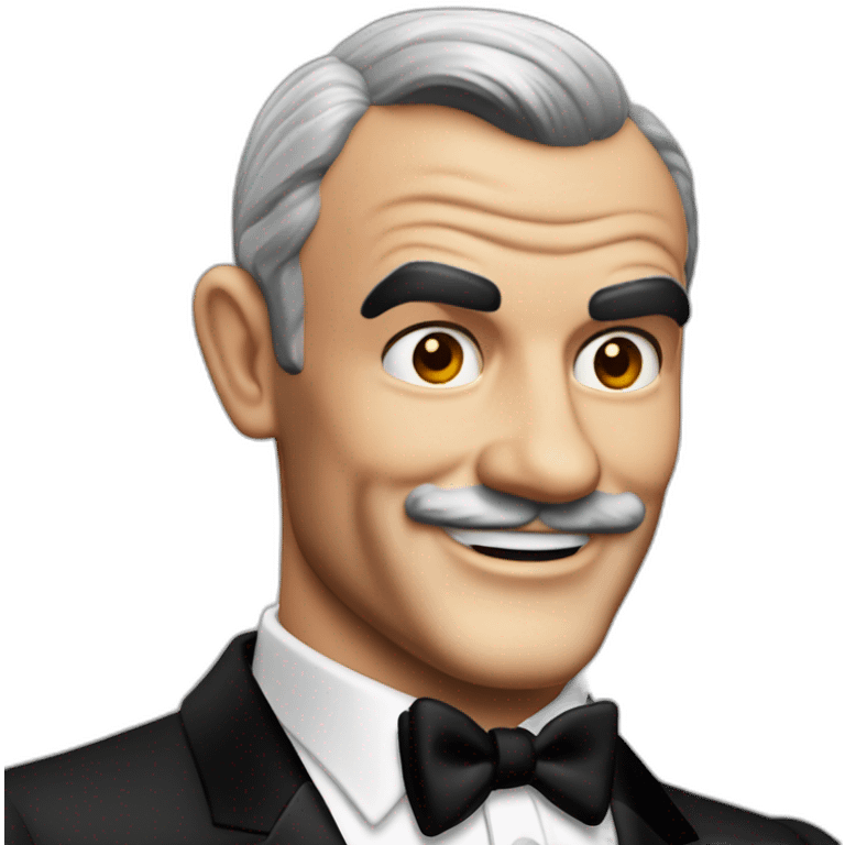 Sean connery 1960 as james bond waving emoji