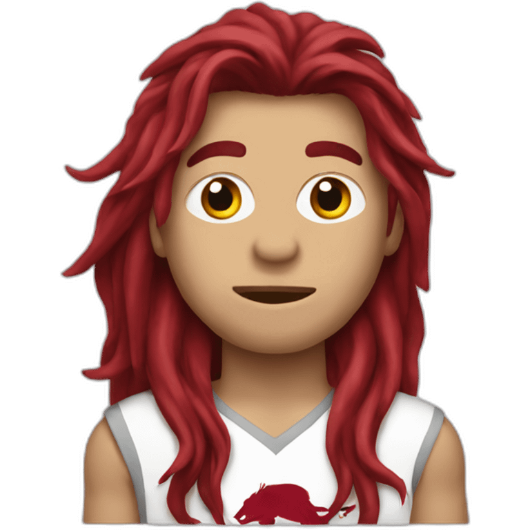 arkansas razorback with long hair emoji