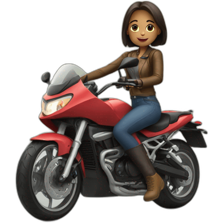 girl on motorbike emoji