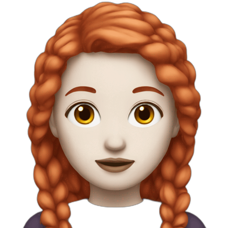 nina red hair white skin emoji