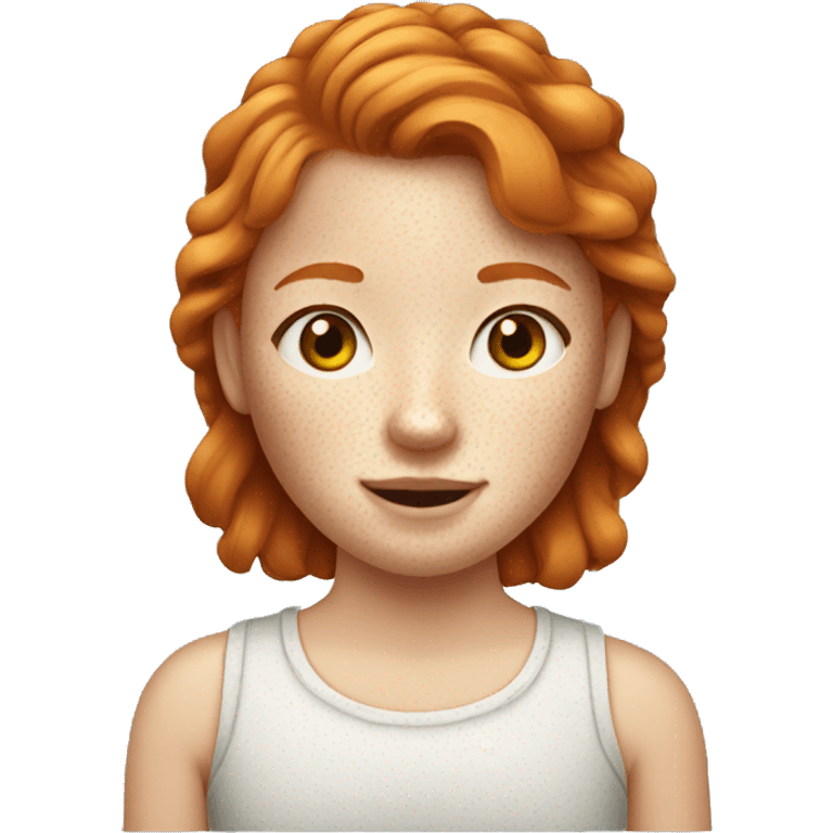 ginger hair girl with freckles  emoji