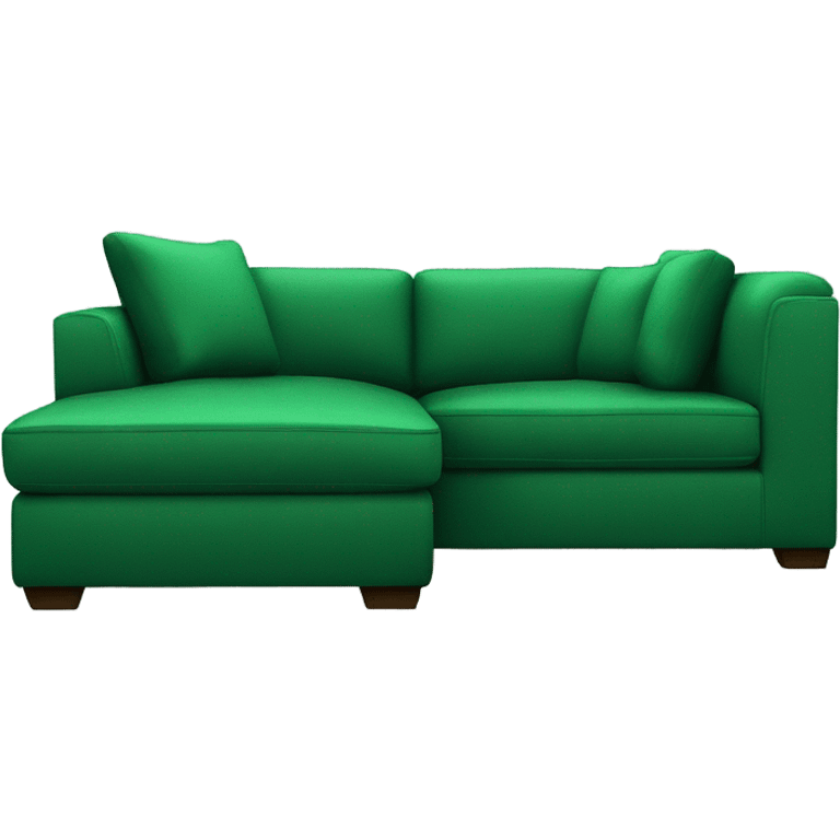 emerald green short sectional couch emoji