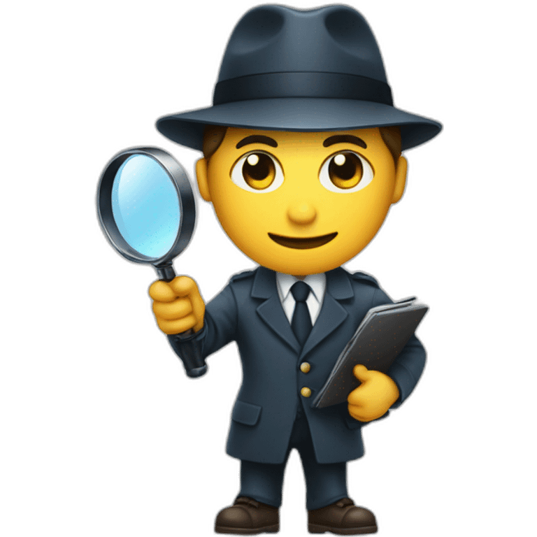 detective holding a magnifying glass emoji