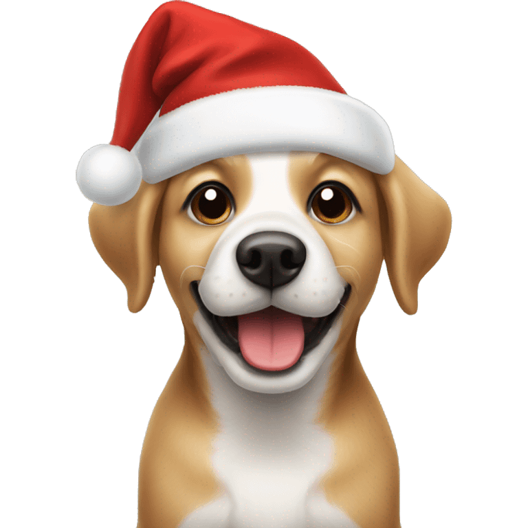 Christmas dog be happy  emoji