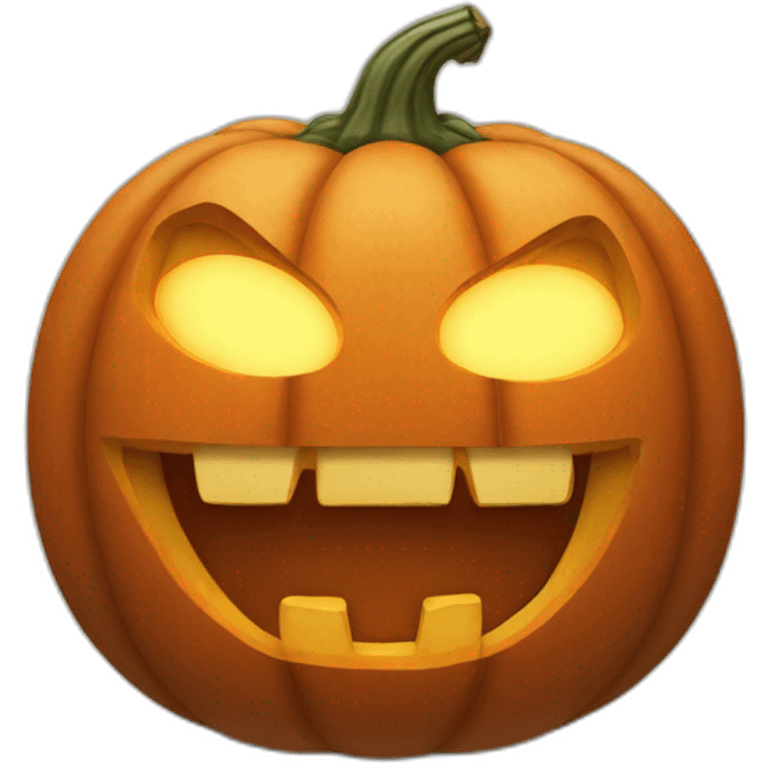 Carve huge pumpkin emoji