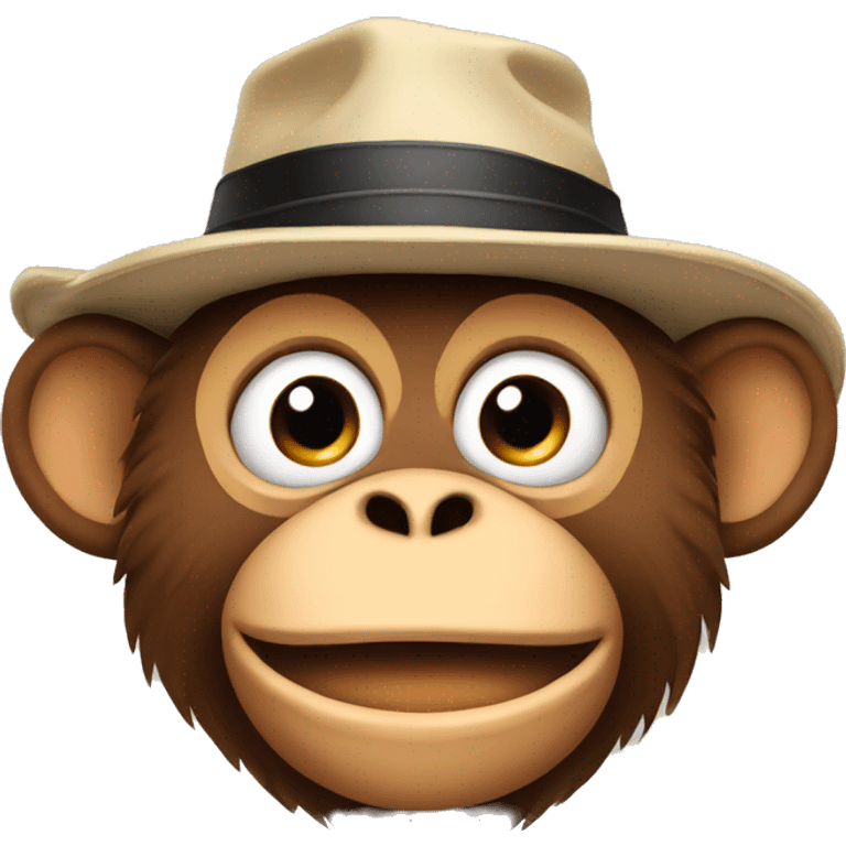 Monkey wearing hat emoji