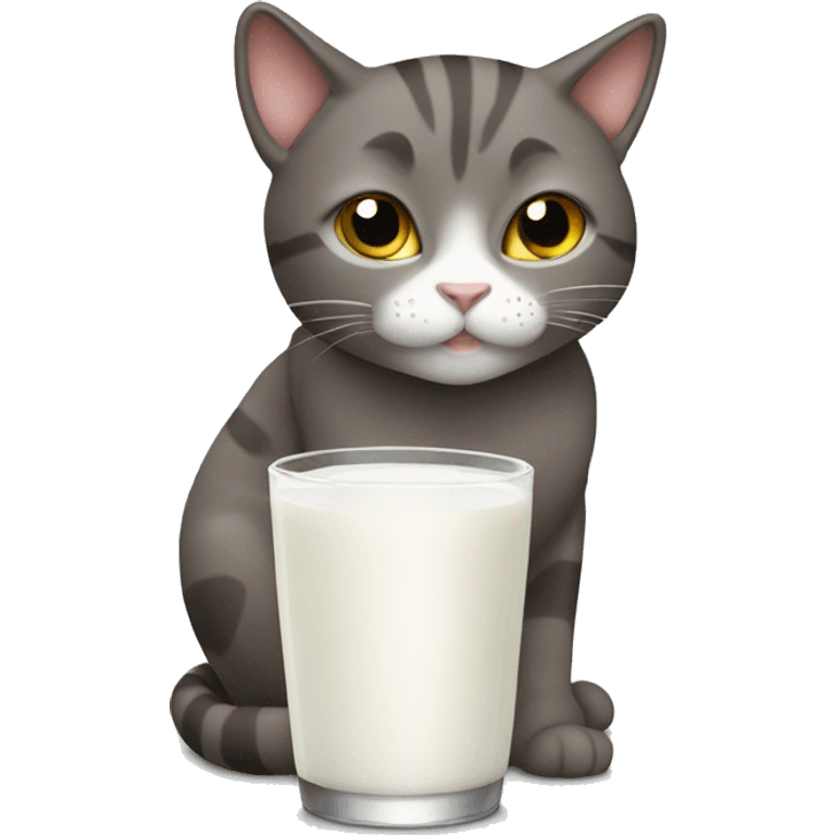 Cat drinking milk emoji