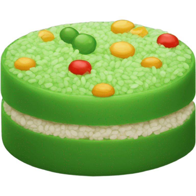 Green rice cake emoji