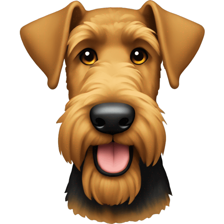 Airedale Terrier sitting  emoji