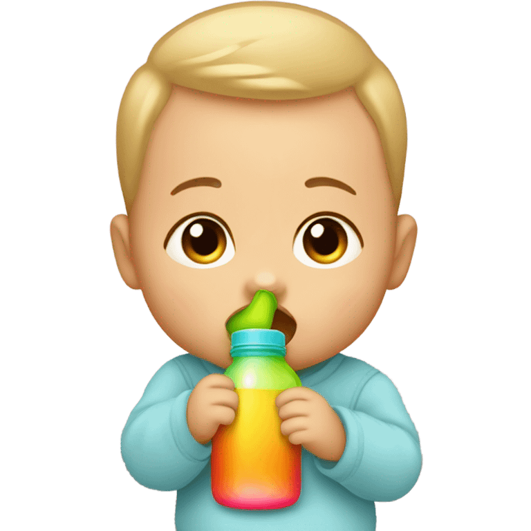 Baby drinking bottle  emoji