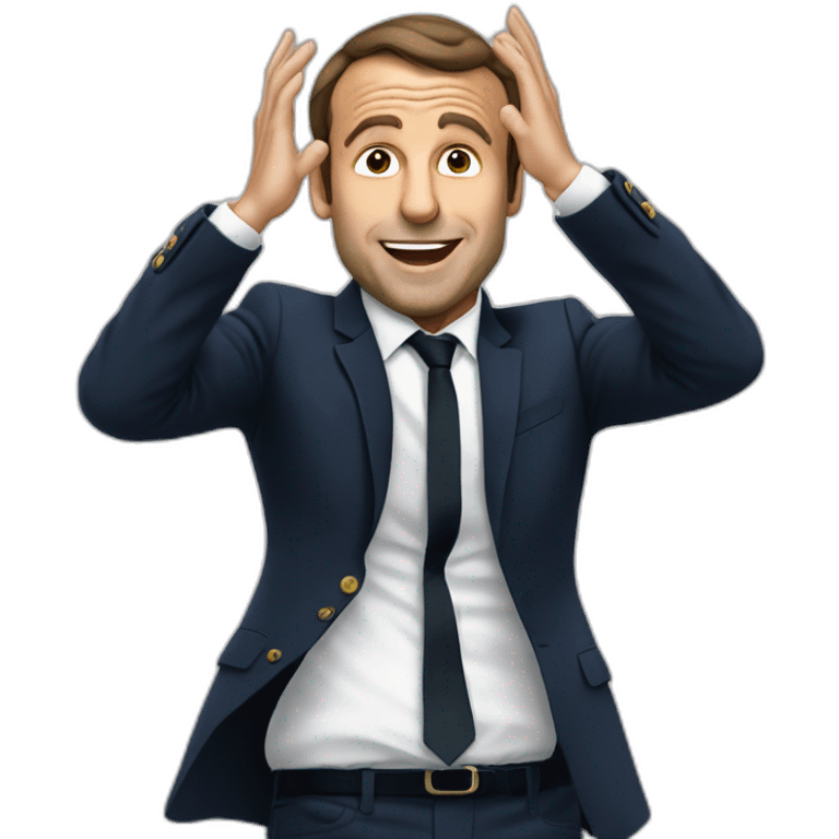 macron qui fais un dab emoji