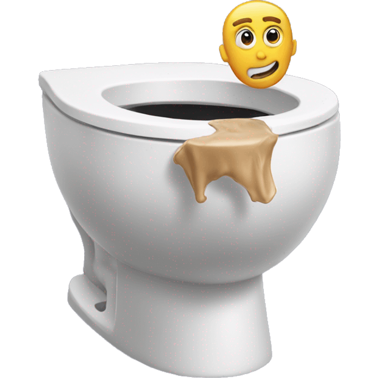 Crazy head coming out of a toilet  emoji