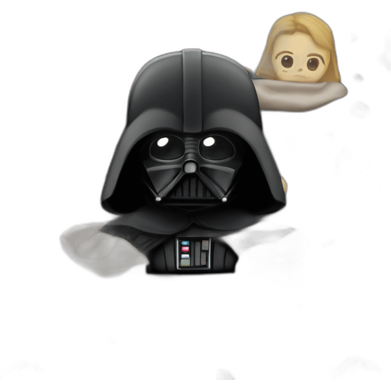 Dark Vador portant Luke Skywalker bébé sur ses épaules  emoji