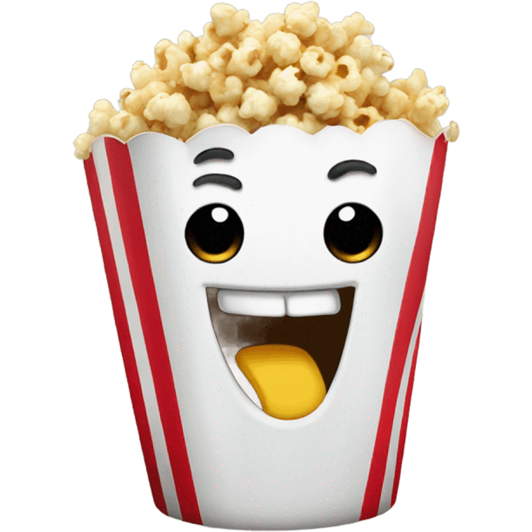 happy popcorn emoji