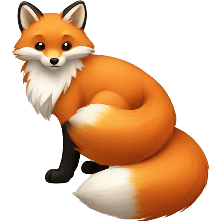 Fox fluffy tail, tail emoji