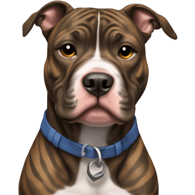 Brindle (no white) pitbull emoji