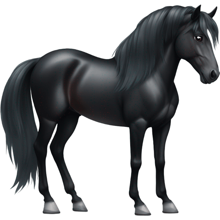 Beautiful Black horse emoji