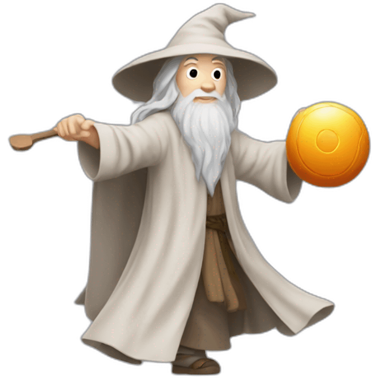 gandalf playing frisbee emoji