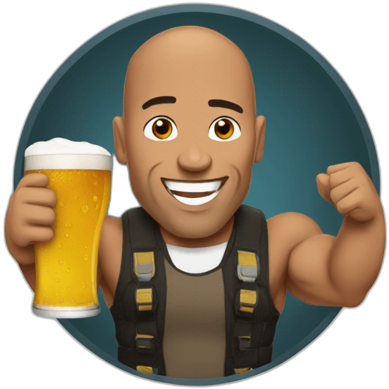 The rock drink beer emoji