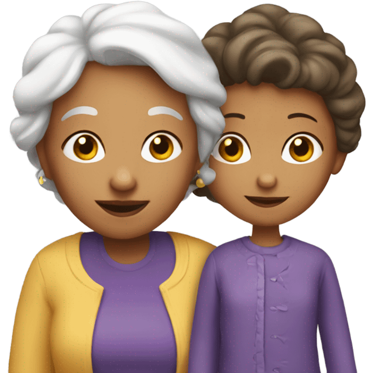 Grandmother with a girl emoji