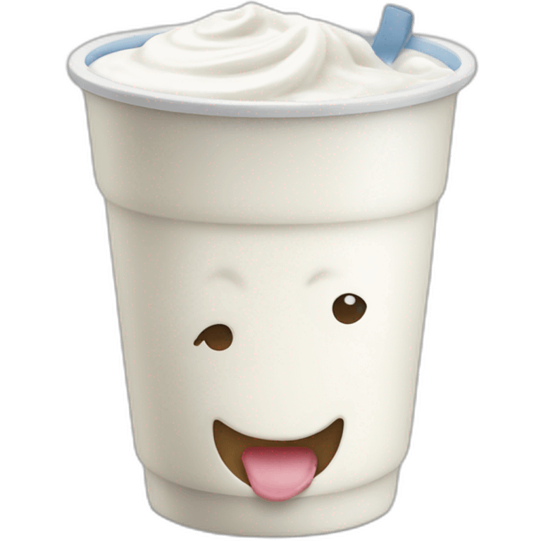 yogurt drinking emoji