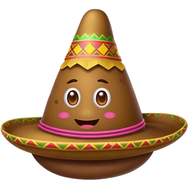 Poop with sombrero  emoji