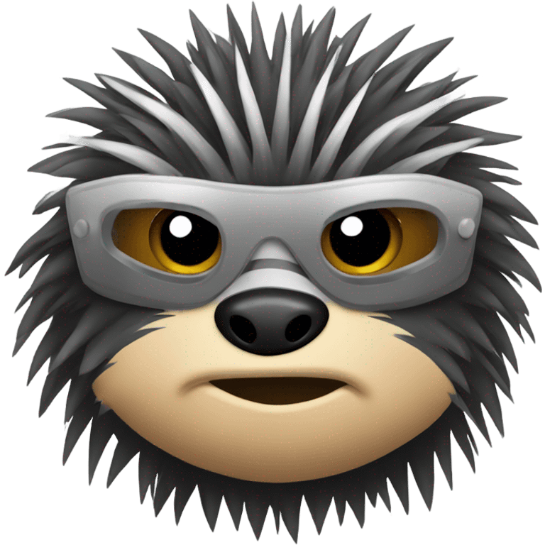 Cute Porcupine wearing a bandit mask  emoji