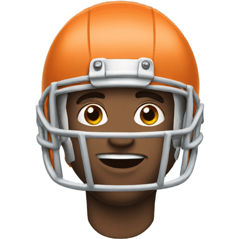 Man wearing football helmet emoji