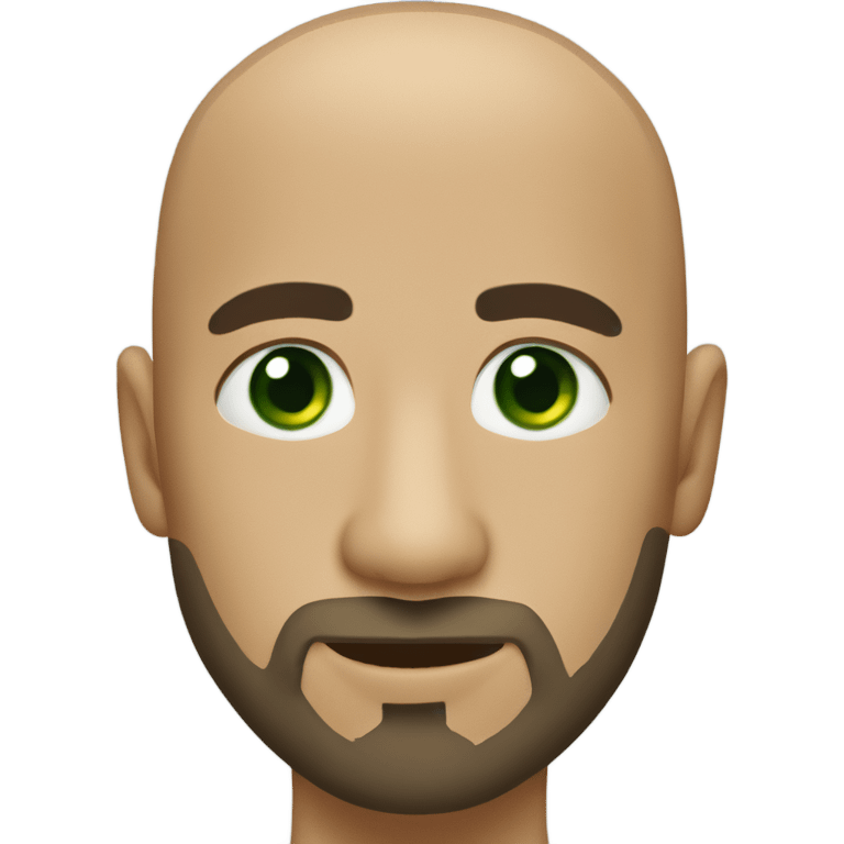 bald goatee green eyes emoji