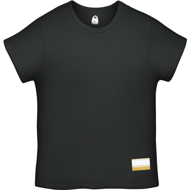 a black t-shirt with a size label on it emoji