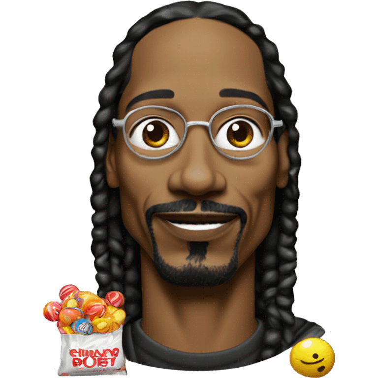 rapper snoop dog get a bag with candies emoji