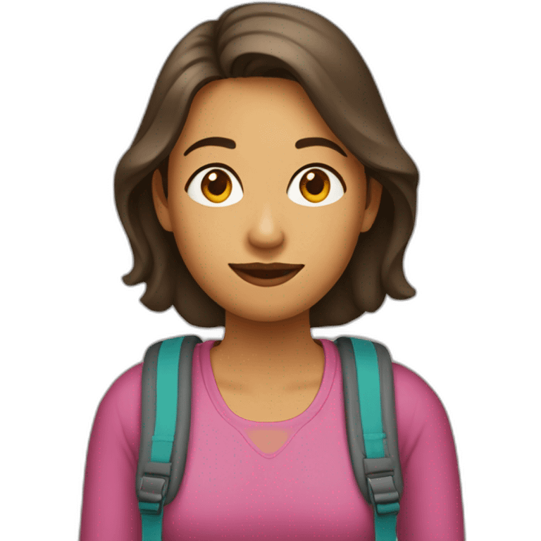 Mujer con mochila emoji