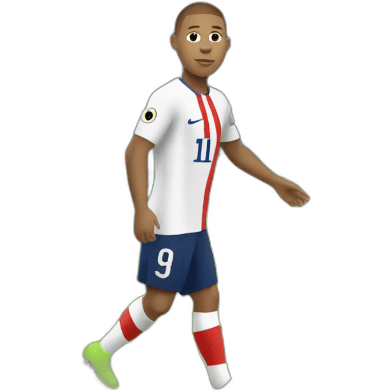 Mbappe qui porte une poule emoji