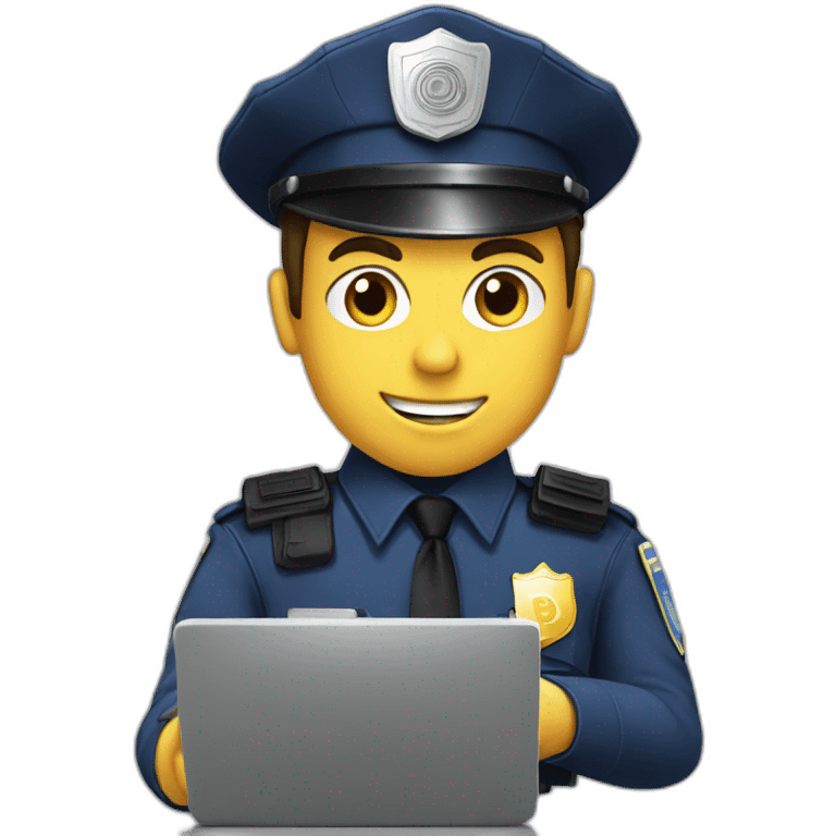 policemen-playing-computer emoji