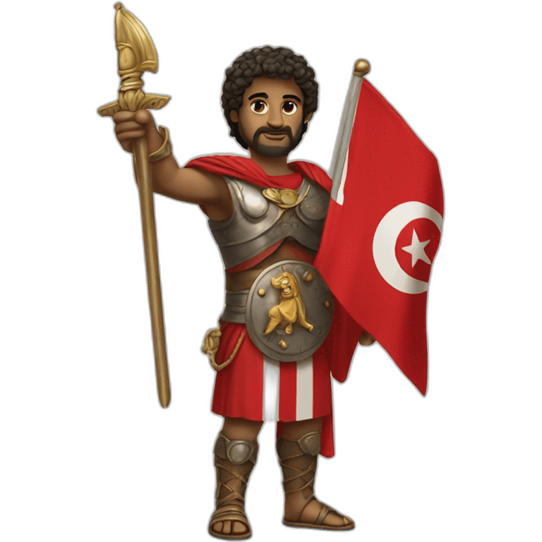 Hannibal barca holding tunisia flag emoji