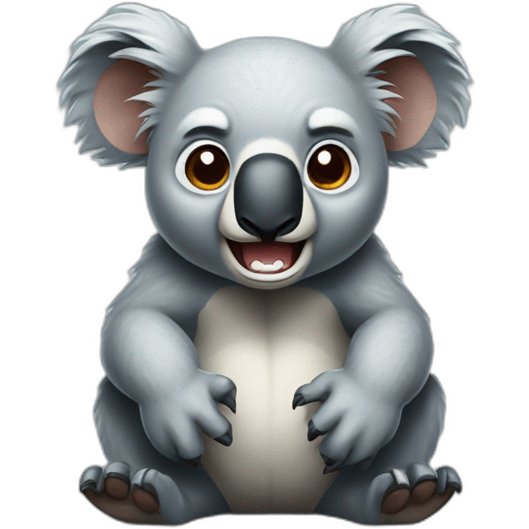 Angry koala emoji