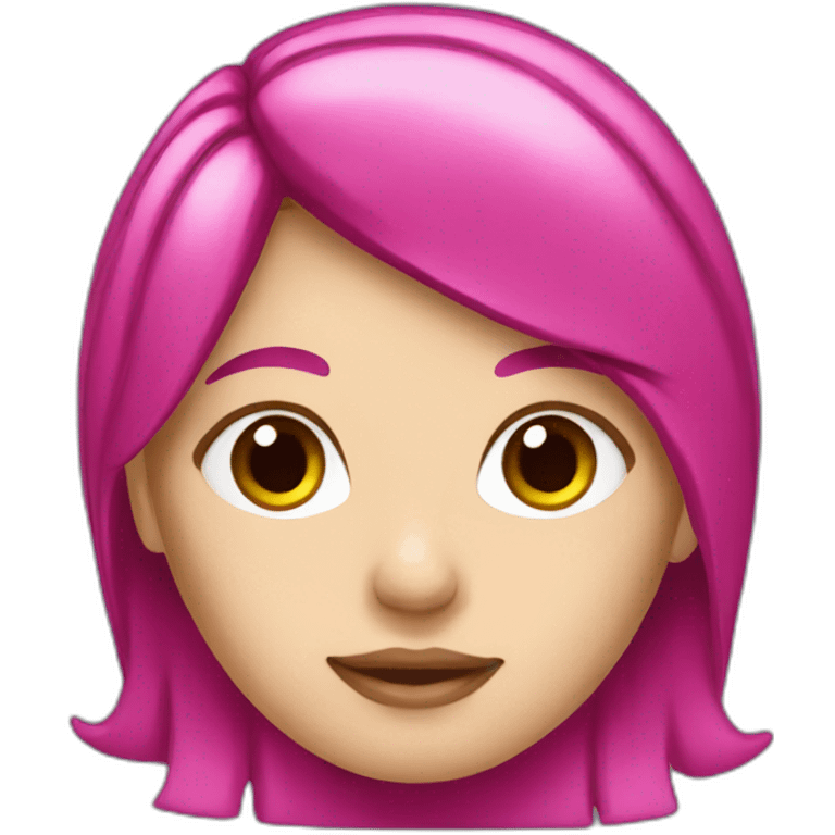 White girl with magenta hair  emoji