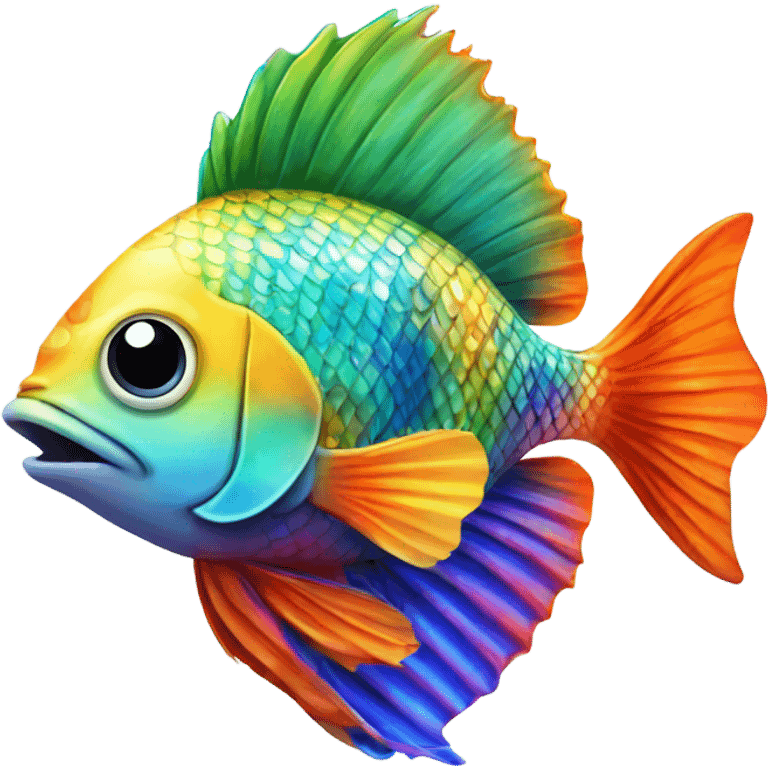 colorful exotic scales fish emoji