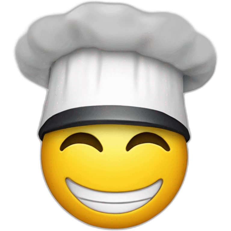 Smiling bike wearing chefs hat emoji