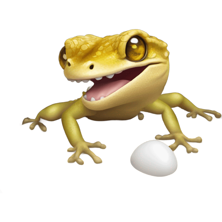 gecko emerges from egg emoji