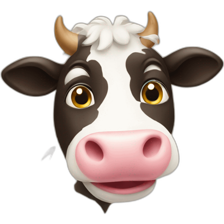 Funny cow emoji