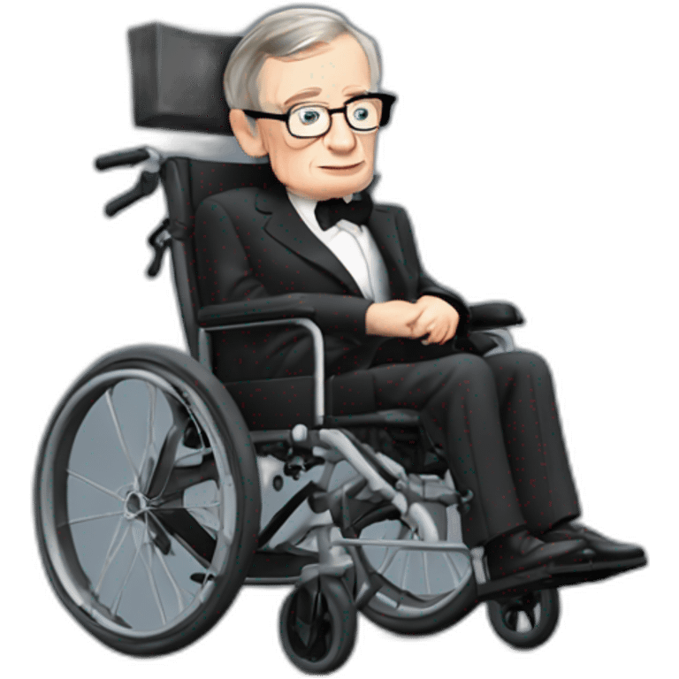 Stephen hawking in wheelchair emoji